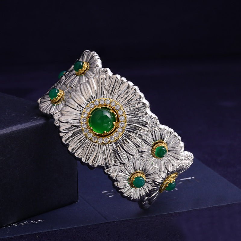Daisy Bloom Wide Open Cuff – Agate Edition - floysun