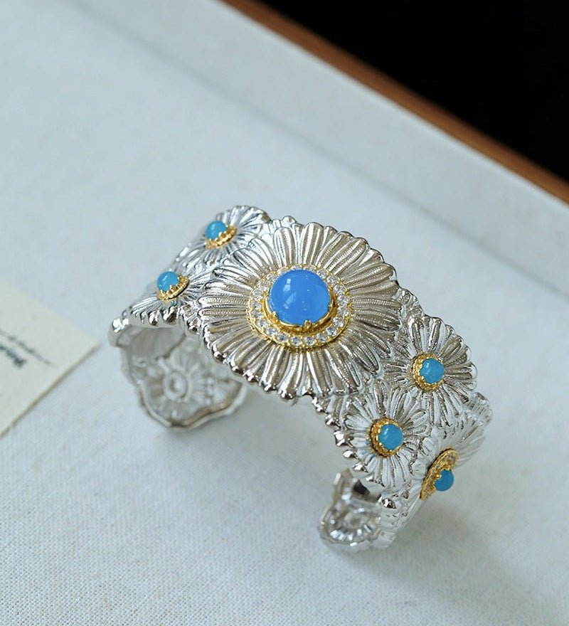 Daisy Bloom Wide Open Cuff – Agate Edition - floysun