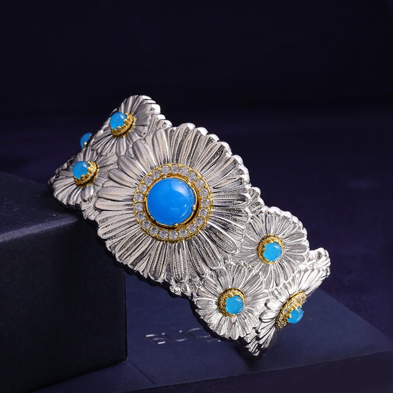 Daisy Bloom Wide Open Cuff – Agate Edition - floysun