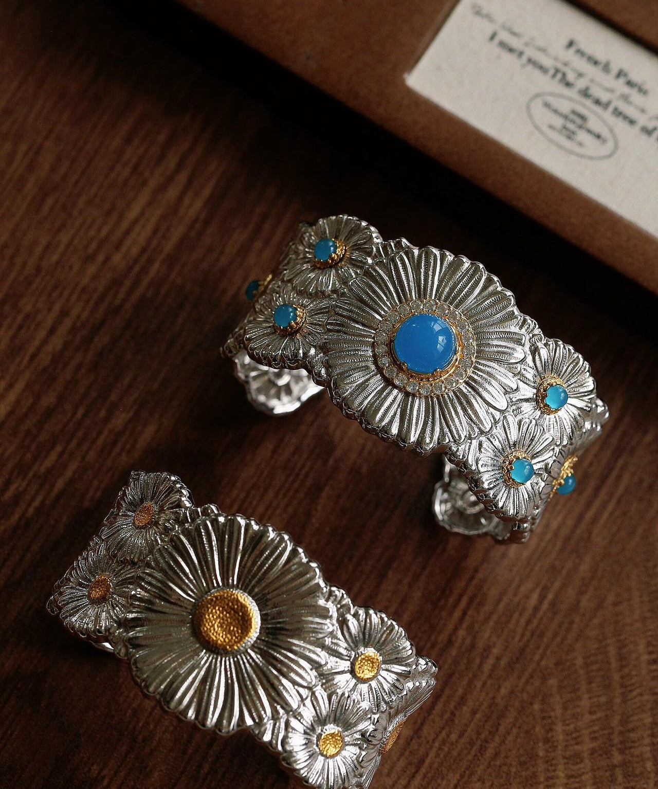 Daisy Bloom Wide Open Cuff – Agate Edition - floysun
