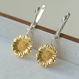 Daisy Drop Earrings - Matte Gold - floysun