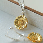 Daisy Drop Earrings - Matte Gold - floysun