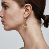 Daisy Drop Earrings - Matte Gold - floysun
