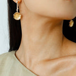 Daisy Drop Earrings - Matte Gold - floysun