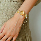 Daisy Flower Bangle - Matte Gold - floysun