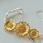 Daisy Flower Bangle - Matte Gold - floysun