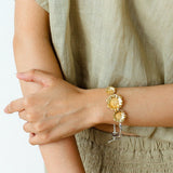 Daisy Flower Bangle - Matte Gold - floysun
