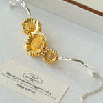 Daisy Flower Bangle - Matte Gold - floysun