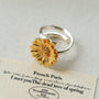 Daisy Flower Ring - Matte Gold - floysun