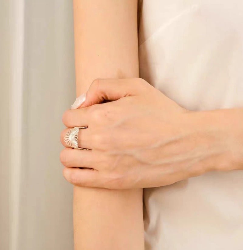Daisy Hollow Open Ring - floysun