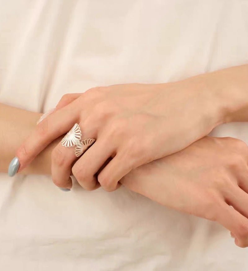 Daisy Hollow Open Ring - floysun