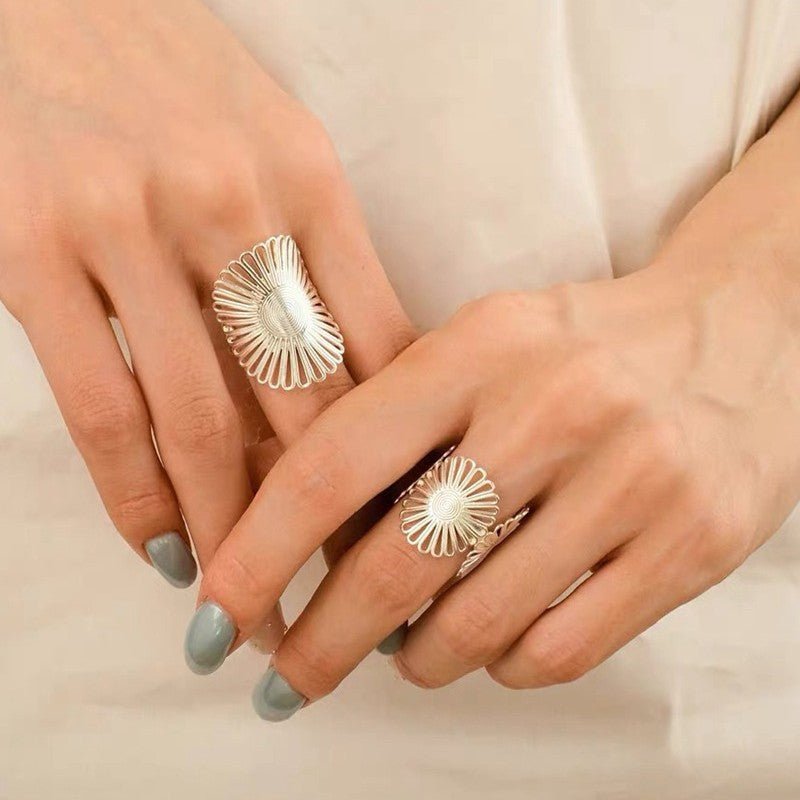 Daisy Hollow Open Ring - floysun