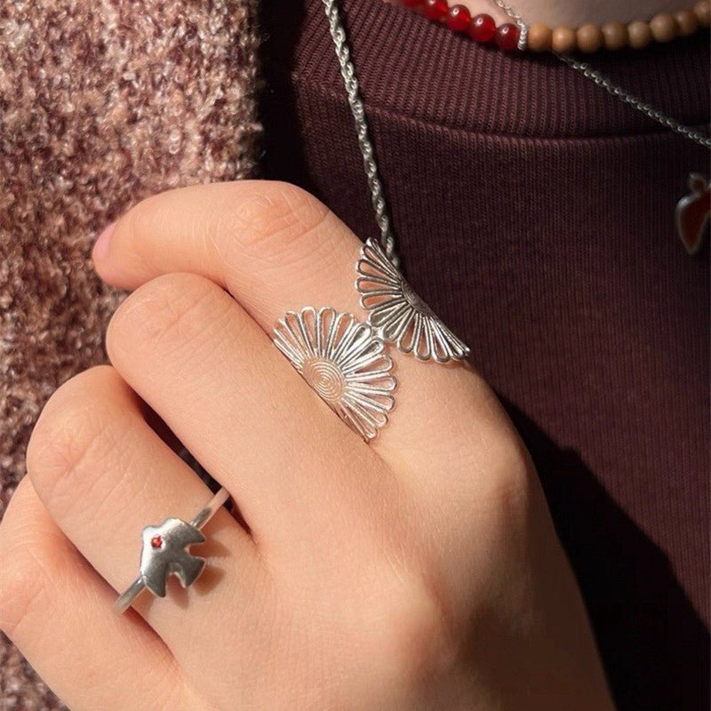 Daisy Hollow Open Ring - floysun