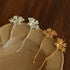 Daisy Long Earrings Metallic Vintage Chic - floysun