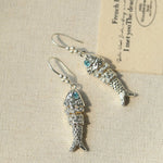 Dancing Fish Earrings – 925 Silver Hooks - floysun