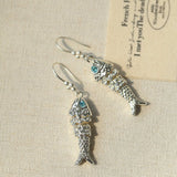 Dancing Fish Earrings – 925 Silver Hooks - floysun