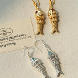 Dancing Fish Earrings – 925 Silver Hooks - floysun