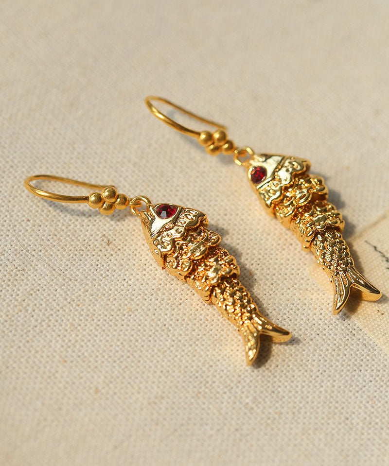 Dancing Fish Earrings – 925 Silver Hooks - floysun