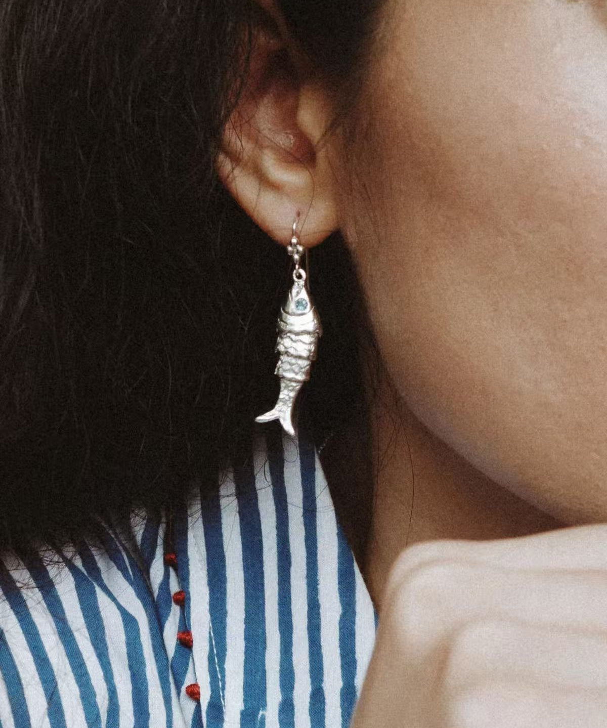 Dancing Fish Earrings – 925 Silver Hooks - floysun