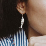 Dancing Fish Earrings – 925 Silver Hooks - floysun