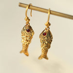 Dancing Fish Earrings – 925 Silver Hooks - floysun