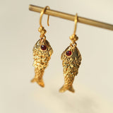 Dancing Fish Earrings – 925 Silver Hooks - floysun