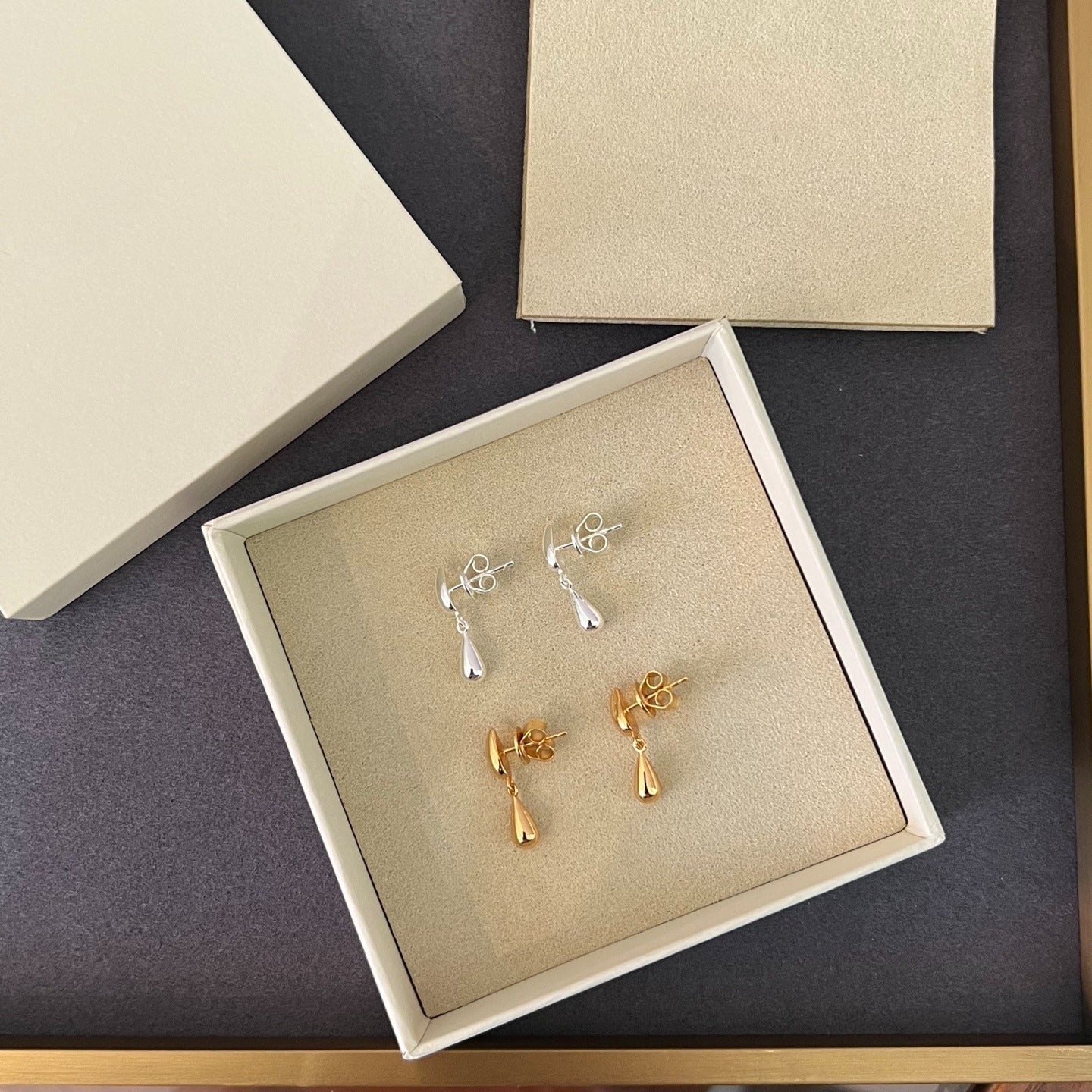 Danish - Inspired Minimalist Polished Teardrop Earrings - floysun