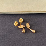 Danish - Inspired Minimalist Polished Teardrop Earrings - floysun