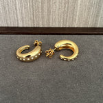 Danish - Inspired U - Shaped Zirconia Earrings - floysun