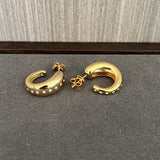 Danish - Inspired U - Shaped Zirconia Earrings - floysun