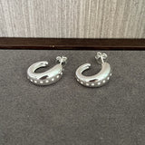 Danish - Inspired U - Shaped Zirconia Earrings - floysun