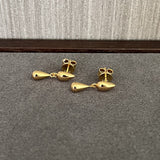 Danish Minimalist Polished Teardrop Earrings - floysun