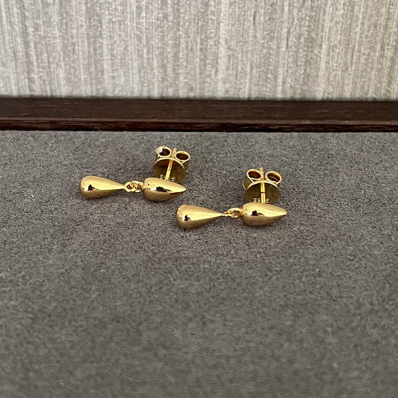 Danish Minimalist Polished Teardrop Earrings - floysun