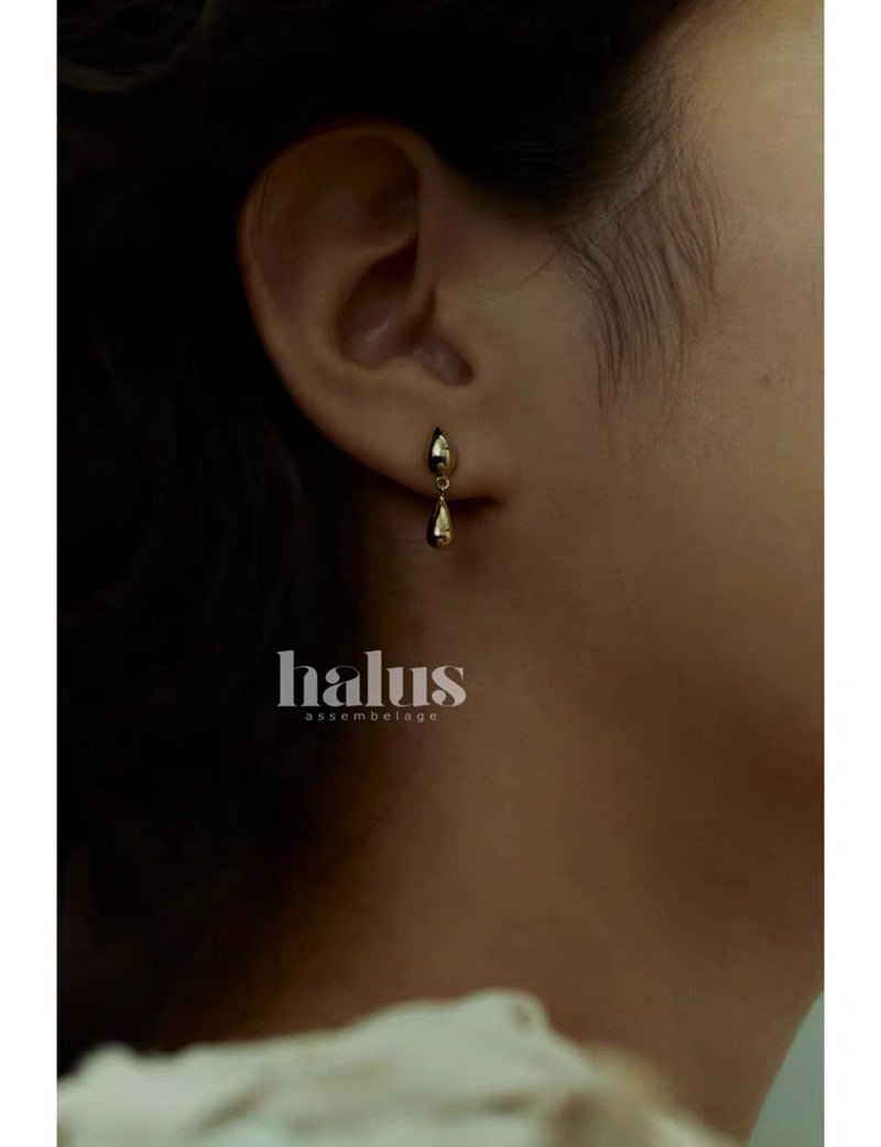 Danish Minimalist Polished Teardrop Earrings - floysun