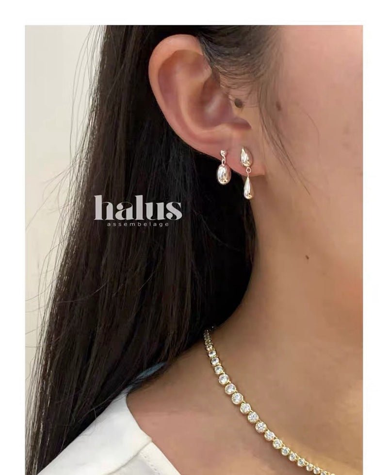 Danish Minimalist Polished Teardrop Earrings - floysun