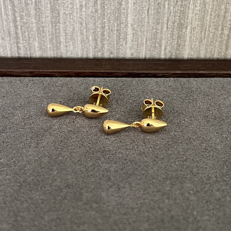 Danish Minimalist Polished Teardrop Earrings - floysun