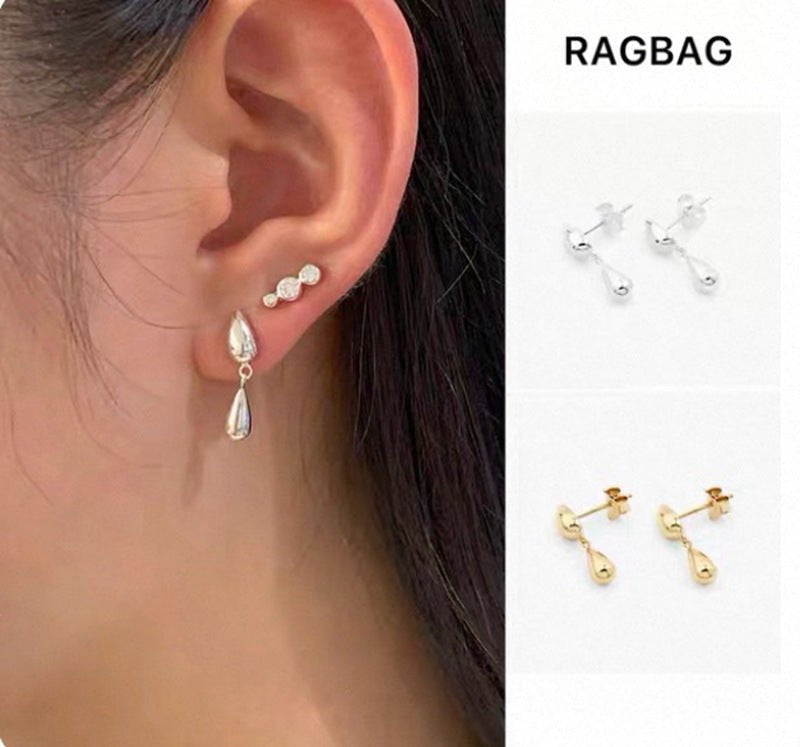 Danish Minimalist Polished Teardrop Earrings - floysun