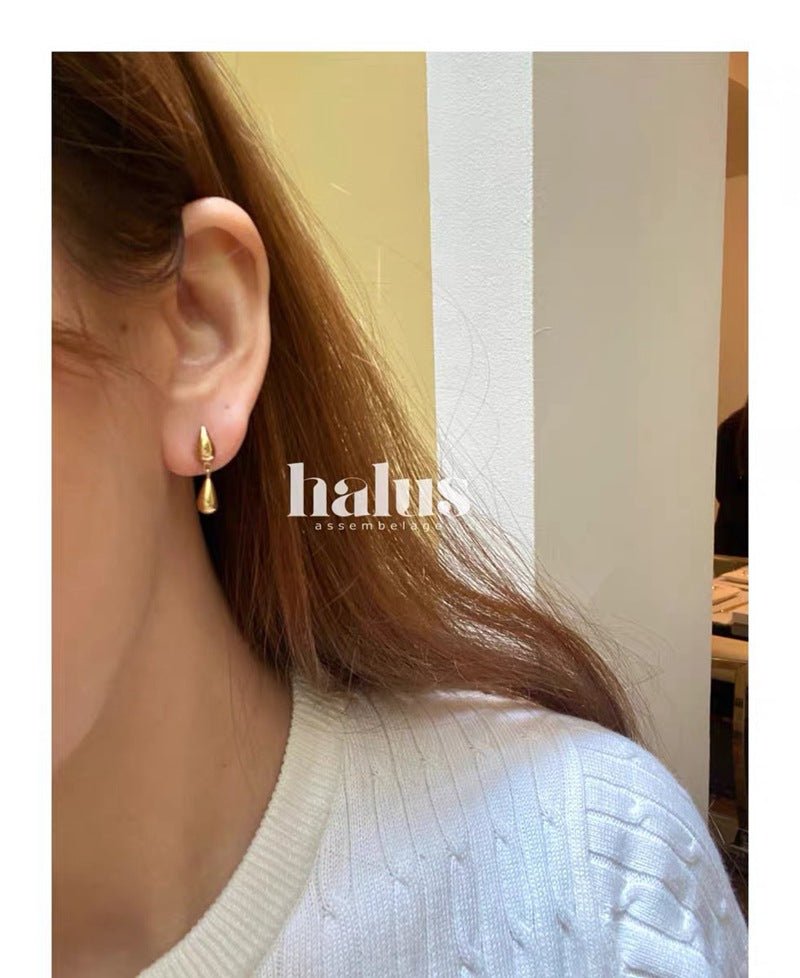 Danish Minimalist Polished Teardrop Earrings - floysun