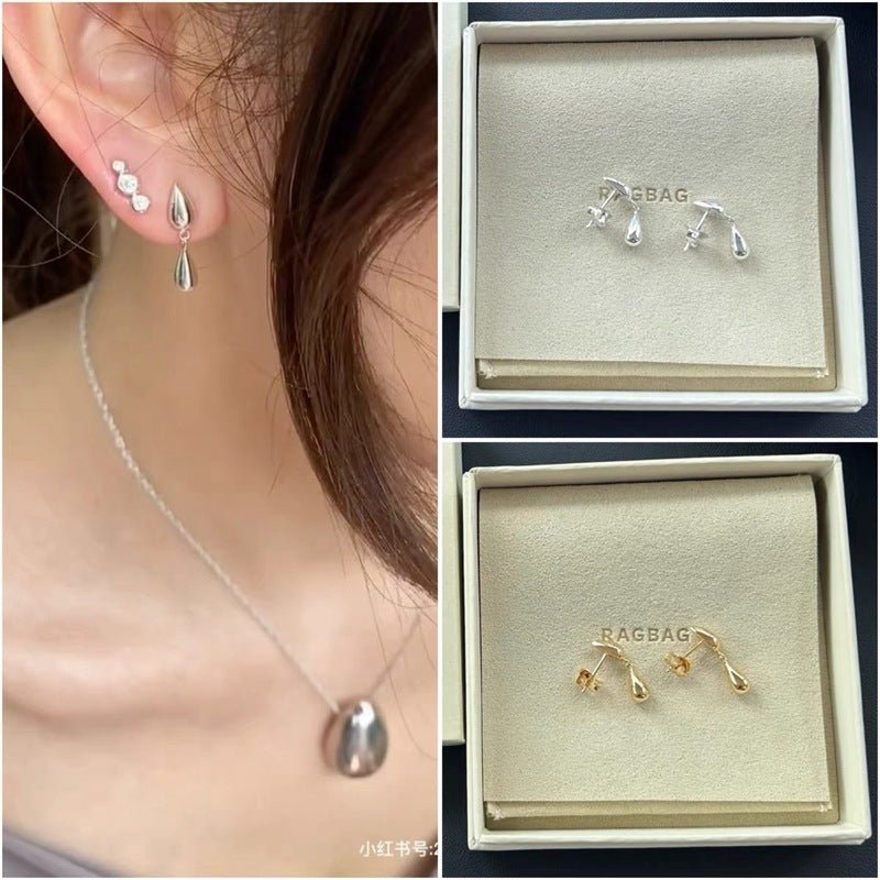 Danish Minimalist Polished Teardrop Earrings - floysun