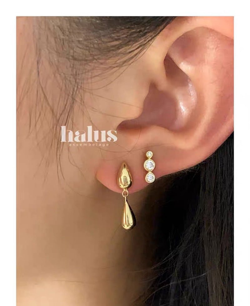 Danish Minimalist Polished Teardrop Earrings - floysun