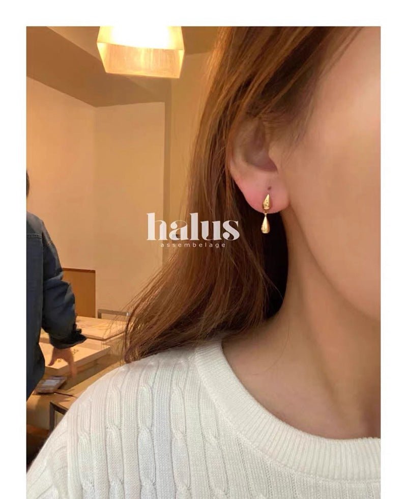 Danish Minimalist Polished Teardrop Earrings - floysun