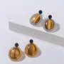 Dark Night Tiger Eye Mirror Gemstone Earrings - Tiger Eye Stone Earrings - floysun