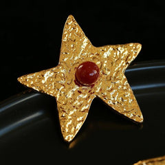 Dazzling Stars Pentagram Planet Element Brooch - floysun