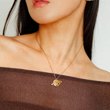 Dazzling Stars Pentagram Planet Element Necklace Gold Single Pendant - floysun