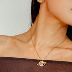 Dazzling Stars Pentagram Planet Element Necklace Gold Single Pendant - floysun