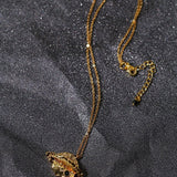 Dazzling Stars Pentagram Planet Element Necklace Gold Single Pendant - floysun