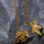 Dazzling Stars Pentagram Planet Element Necklace Gold Single Pendant - floysun