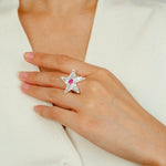 Dazzling Stars Pentagram Planet Element Rings - floysun