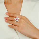 Dazzling Stars Pentagram Planet Element Rings - floysun