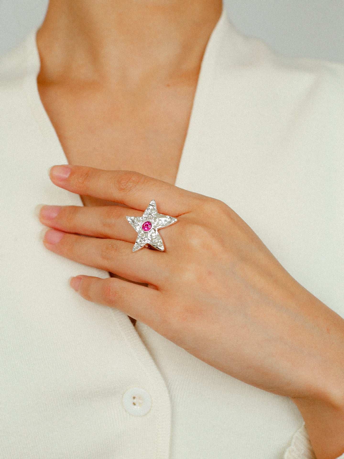 Dazzling Stars Pentagram Planet Element Rings - floysun